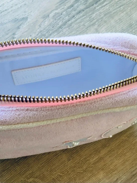 Stoney Clover Lane Terry Cloth Small Pouch w/ Patches OS - Picture 5 of 10